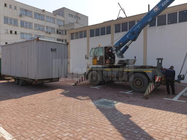Containerele vor fi montate lângă Unitatea de Primiri Urgențe