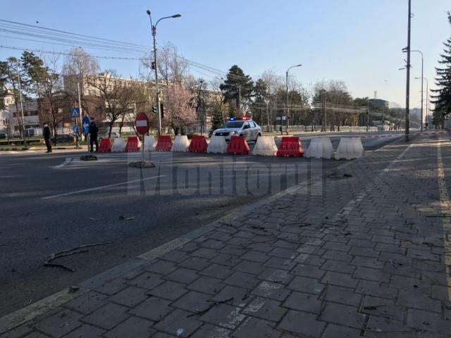 Traficul rutier și pietonal este restricționat în zona Spitalului Județean Suceava, începând de luni.