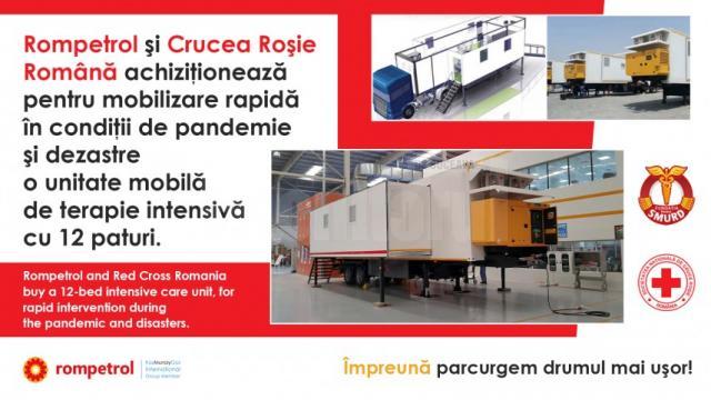 O unitate mobilă cu 12 paturi va fi donată de Crucea Roșie și Rompetrol Inspectoratului General pentru Situații de Urgență