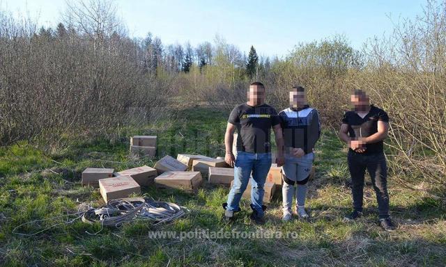 Trei vicoveni, cu țigări de peste 25.000 de euro, reținuți de polițiștii de frontieră, la granița româno-ucraineană