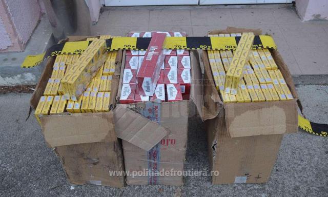 Autoturism de teren, cu aproape 1.500 de pachete de țigări, descoperit la Nisipitu