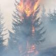 Imagini impresionante, cu brazi care ard în picioare, ca lumânările, mult fum și oameni plini de funingine și sudoare, arată efortul depus pentru stingerea incendiului