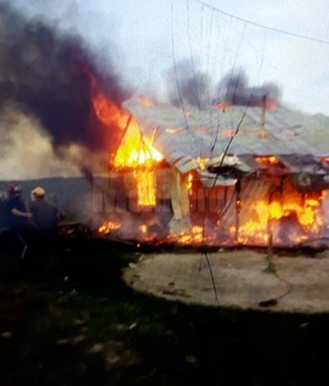 Un incendiu izbucnit de la coșul de fum a distrus o casă din Arbore