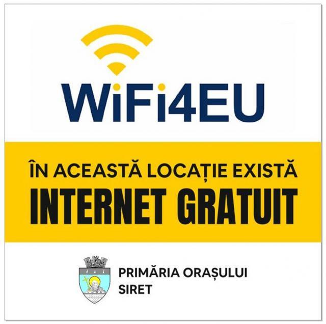 Orașul Siret are acum 10 zone cu internet gratuit
