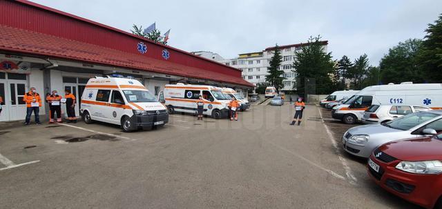 Protest cu sirene și lumini, la Ambulanța Suceava