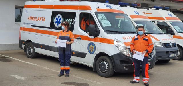 Protest cu sirene și lumini, la Ambulanța Suceava