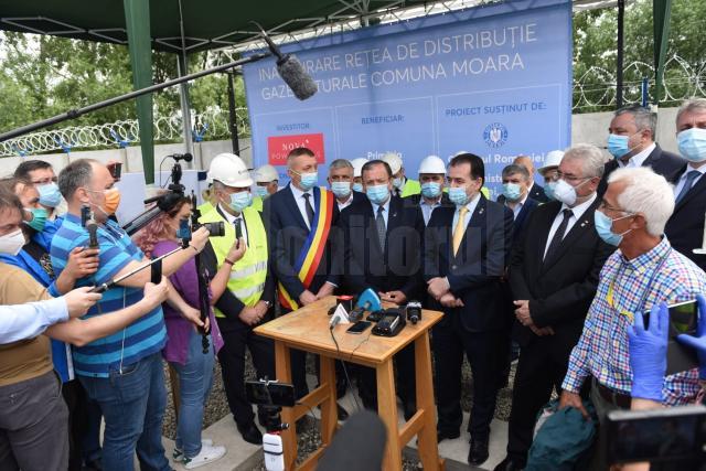 Orban a participat la inaugurarea noii retele de gaze naturale din comuna Moara