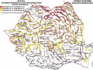 Cod roșu de inundatii în bazinele hidrografice Suceava, Moldova și Bistrița