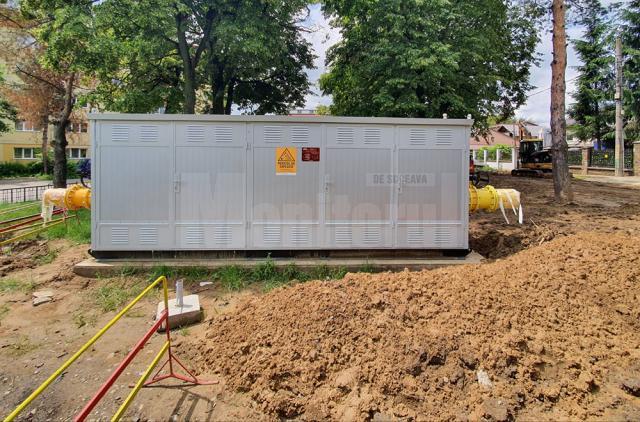 Stația de Reglare Sector (SRS) pentru gaz metan, montată lângă sediul de Primărie din Burdujeni