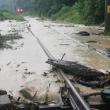 Cale ferată inundată