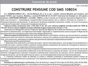 CONSTRUIRE PENSIUNE COD SMIS 108034