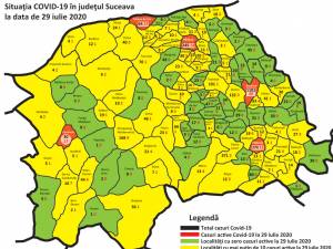 Cazurile active de Covid din fiecare localitate din județul Suceava