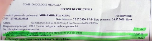 Decontul dat de unitatea medicală