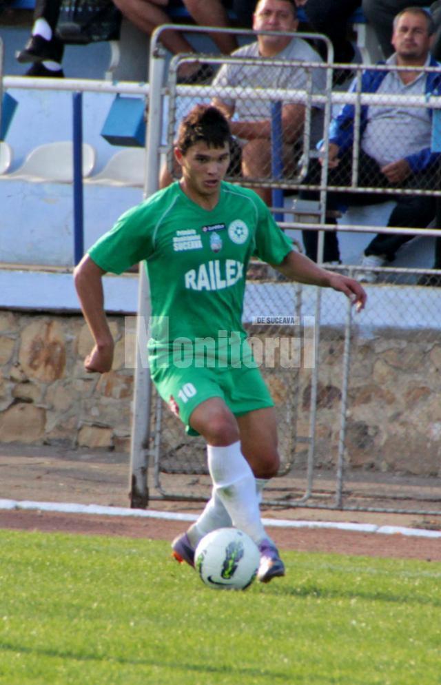Alex Buziuc pe vremea când era un junior plin de speranțe, în tricoul grupării sucevene Sporting