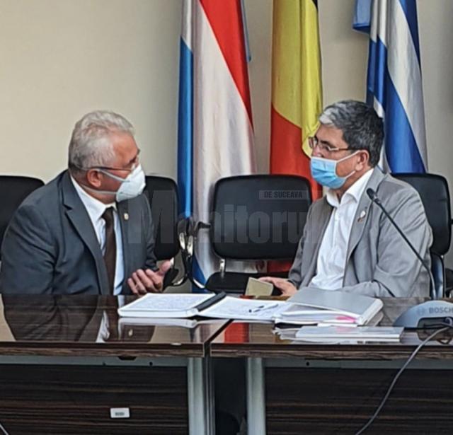 Primarul Ion Lungu în discuții cu ministrul Marcel Boloș, la Ministerul Fondurilor Europene