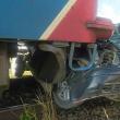 Mașina a fost surprinsă de locomotiva trenului Bistrița Nord - Vatra Dornei