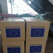 Pachetele cu produse alimentare de la UE, distribuite la Orizont Plaza în Burdujeni 2