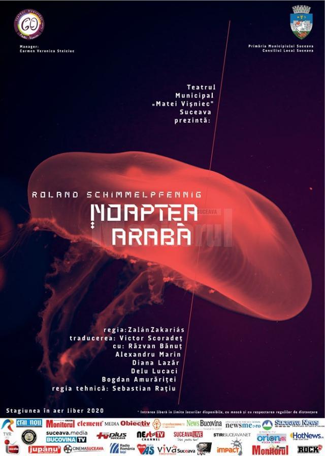 Noaptea araba - afisul noului spectacol al Teatrului Matei Visniec Suceava