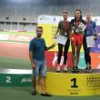 Angelica Olenici (prima din stânga) pe podiumul de premiere al competiției de la Cluj