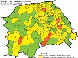 Numărul de cazuri active de Covid pe fiecare localitate din județ