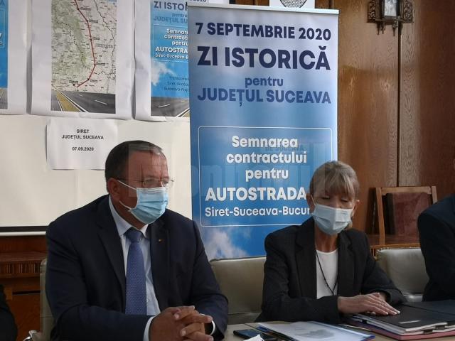Flutur anunță că s-a semnat contractul pentru Autostrada A7. „Este o zi istorică pentru județul Suceava”