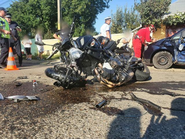 Motociclist rănit într-un accident la Bosanci