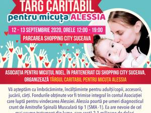 Târg caritabil pentru micuța Alessia, în parcarea Shopping City Suceava