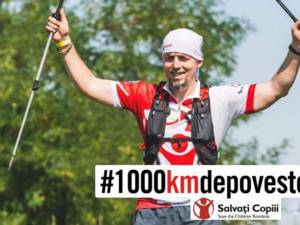 Marotonistul sucevean Tandin Cernica și-a propus să alerge anul acesta 1.000 de km pentru salvarea micuților „eroi”
