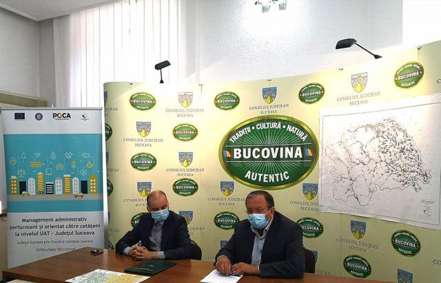 Gheorghe Flutur a semnat contractul pentru întocmirea strategiei de dezvoltare a județului