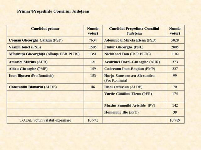 Unii candidaţi pentru funcția de primar au primit mai puţine voturi faţă de cei desemnaţi de acelaşi partid pentru scaunul de preşedinte al Consiliului Judeţean