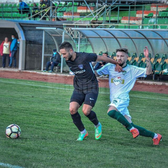 Florin Antonesei a marcat primul gol al Bucovinei Rădăuți din acest sezon. Foto Cristian Lapa