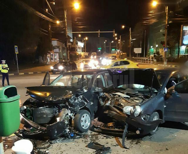 Accidentul petrecut miercuri seară în intersecția din fața Primăriei municipiului Suceava