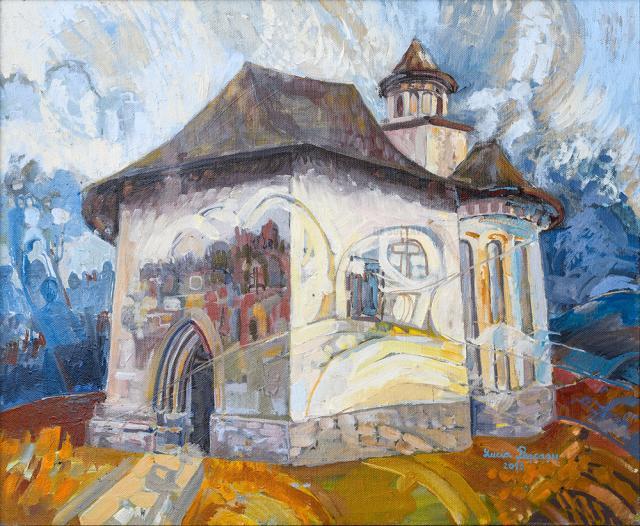 Biserica Pătrăuți, 50 x 60 cm, ulei pe pânză