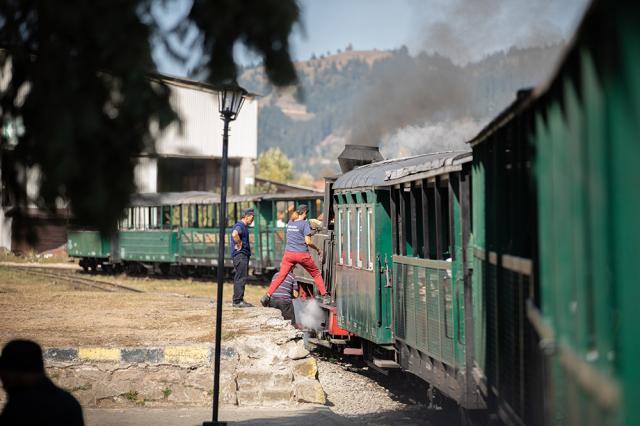 Povestea Dianei, fata care a plimbat mii de turiști cu mocănița de la Moldovița. Foto: Ema Motrescu