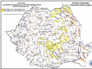 Cod galben de inundații pe patru râuri din județul Suceava și afluenții acestora