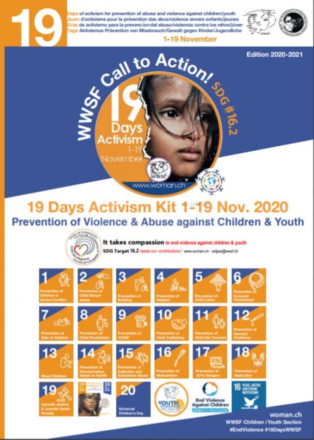 Campania „19 zile de prevenire a abuzurilor și violențelor asupra copiilor și tinerilor” în școlile sucevene