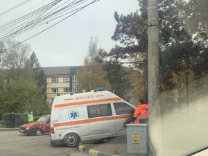 Ambulanța implicată în accident