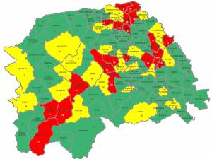 Distribuția cazurilor de Covid-19 în evoluție, în fiecare localitate din județul Suceava