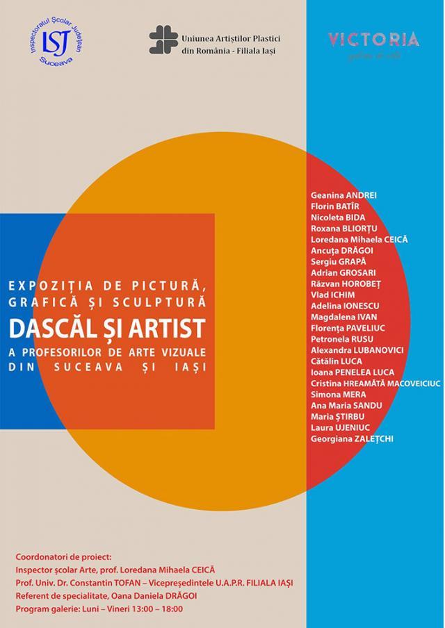 Profesori de arte vizuale suceveni expun la Iași, în cadrul expoziției „Dascăl și artist”
