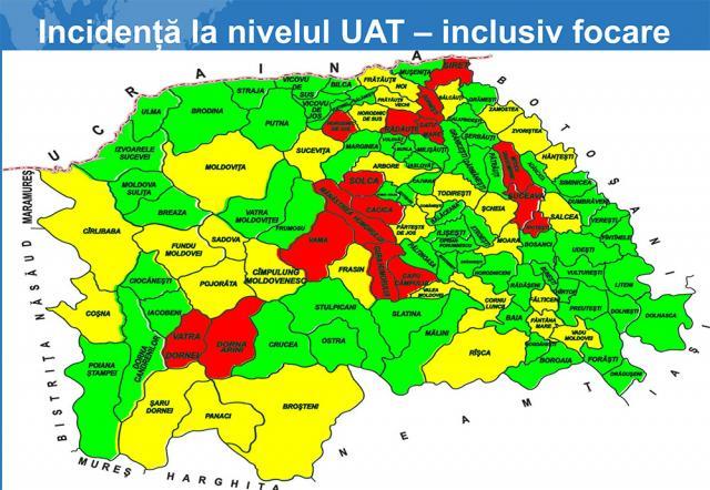 Harta incidenţei cu focare