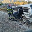 Unul dintre autoturismele distruse în accident