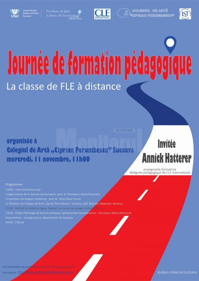Seminar online pentru profesorii de limba franceză suceveni, organizat de Colegiul de Artă Suceava