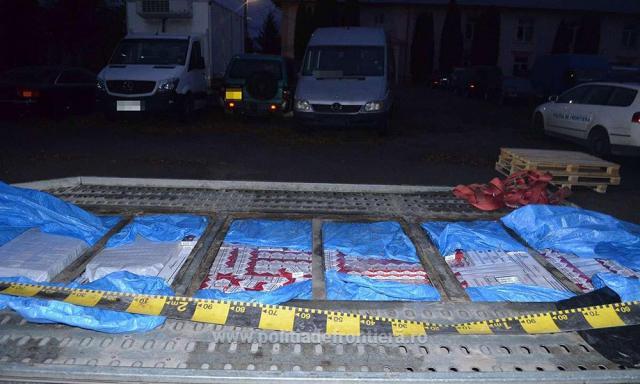 Țigări de contrabandă de peste 170.000 de lei, găsite ascunse într-o mașină