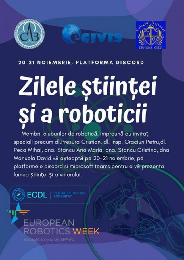 „Zilele științei și ale roboticii”, eveniment online de promovare a noilor tehnologii și a științei în rândul tinerilor