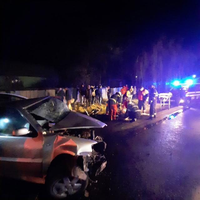 Intervenția pompierilor la accidentul de la Bălcăuți, zona Ratoş