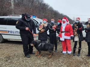 Câinele polițist Oscar a fost Moș Crăciun pentru ”confrații” de la  Asociația ”Casa lui Patrocle”