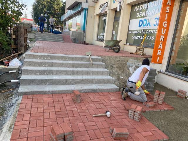 Lucrările de refacere a treptelor și aleilor aferente, finalizate în mai multe zone din municipiul Suceava
