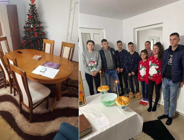 Mai mulți frați s-au mutat de Crăciun în casă nouă, după un lung șir de suferințe