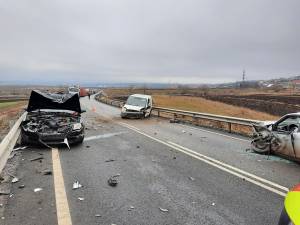 Accident pe șoseaua de centură a municipiului Suceava, în zona sensului giratoriu de la Sf. Ilie – Moara
