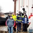Cruce de gheaţă făcută de bosânceni la Biserica Militară de la ISU Suceava